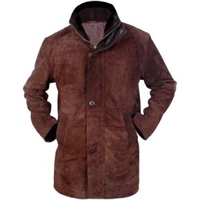 Flesh & Hide F&H Men's Sheriff Walt Longmire Robert Taylor Genuine Leather Coat in Saudi Arabia