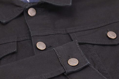 Men’s Classic Button Up Removable Hood Slim Fit Stretch Denim Jean Jacket in Saudi Arabia
