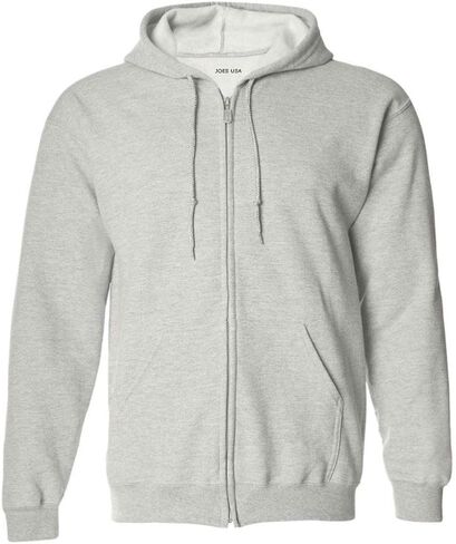 Joe's USA Mens 9-Ounce Heavyweight Big & Tall Fleece Full-Zip Hooded Sweatshirt in Saudi Arabia