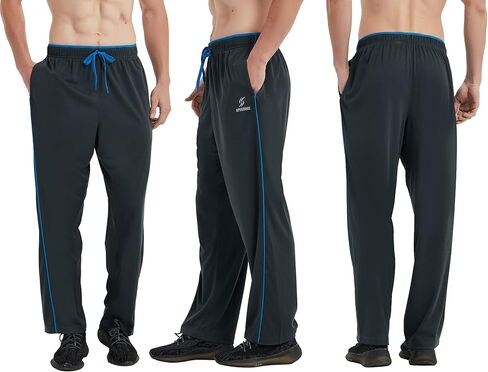 SPEEDME Mens Sweatpants with Pockets Open Bottom Sweat Pants Male for Workout, Gym, Running, Jogging, Athletic, Track, Casual in Saudi Arabia