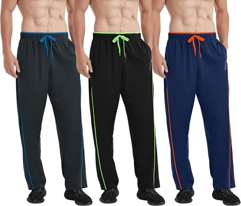 SPEEDME Mens Sweatpants with Pockets Open Bottom Sweat Pants Male for Workout, Gym, Running, Jogging, Athletic, Track, Casual in Saudi Arabia