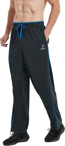 SPEEDME Mens Sweatpants with Pockets Open Bottom Sweat Pants Male for Workout, Gym, Running, Jogging, Athletic, Track, Casual in Saudi Arabia