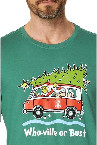 Life is Good Grinch and Max Who-Ville Or Bust Long Sleeve Tee Spruce Green XL in Kuwait