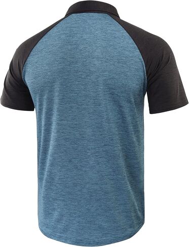 KNQR Mens Lightweight Soft Quick Dry Athletic Workout Running Golf Polo T Shirt in Saudi Arabia