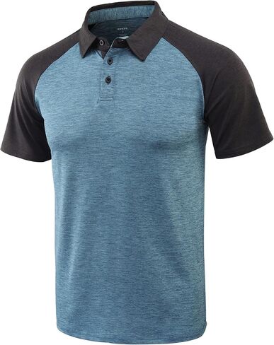 KNQR Mens Lightweight Soft Quick Dry Athletic Workout Running Golf Polo T Shirt in Saudi Arabia