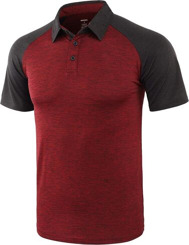 KNQR Mens Lightweight Soft Quick Dry Athletic Workout Running Golf Polo T Shirt in Saudi Arabia