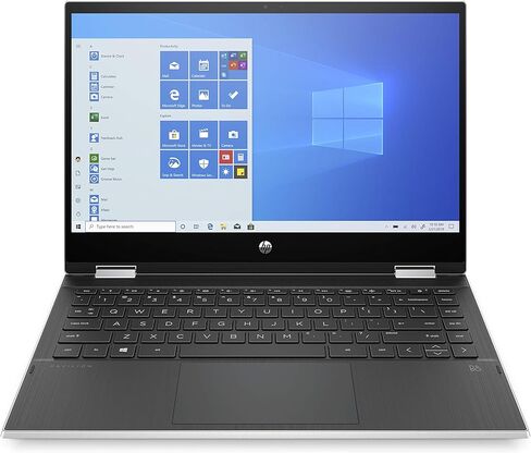 كمبيوتر محمول HP Pavilion x360 قابل للتحويل مقاس 14 بوصة وماوس لاسلكي X3000 G2 (28Y30AA، أسود) بطارية تصل إلى 15 شهرًا، عجلة تمرير، مقابض جانبية للتحكم، مناسب للسفر، LED أزرق in Kuwait