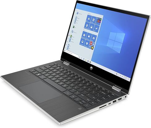 كمبيوتر محمول HP Pavilion x360 قابل للتحويل مقاس 14 بوصة وماوس لاسلكي X3000 G2 (28Y30AA، أسود) بطارية تصل إلى 15 شهرًا، عجلة تمرير، مقابض جانبية للتحكم، مناسب للسفر، LED أزرق in Kuwait