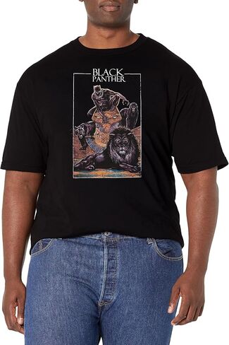 تي شيرت Marvel Big & Tall Classic Black Panther للرجال بأكمام قصيرة in Kuwait
