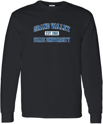 CreateMyTee | Grand Valley State University EST Two Color Long Sleeve | in Saudi Arabia