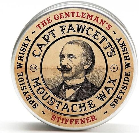 Captain Fawcett's Moustache Wax- Lavender scent - easy to use, with premium natural ingredients, for taming and shaping unruly beards, 15ml ℮ 0.5fl oz, ideal for professional and personal use, Made in the U.K. in Saudi Arabia
