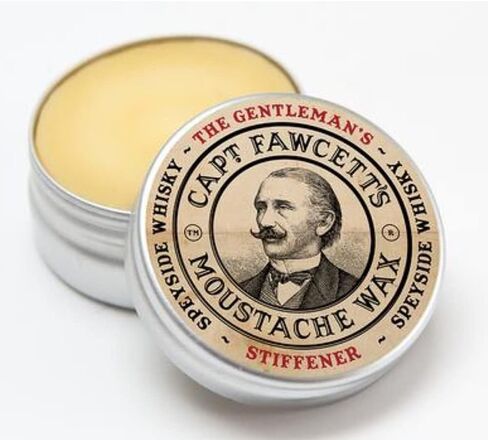 Captain Fawcett's Moustache Wax- Lavender scent - easy to use, with premium natural ingredients, for taming and shaping unruly beards, 15ml ℮ 0.5fl oz, ideal for professional and personal use, Made in the U.K. in Saudi Arabia
