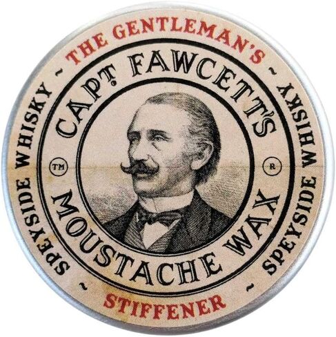 Captain Fawcett's Moustache Wax- Lavender scent - easy to use, with premium natural ingredients, for taming and shaping unruly beards, 15ml ℮ 0.5fl oz, ideal for professional and personal use, Made in the U.K. in Saudi Arabia