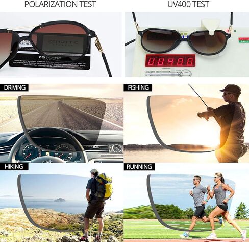 ZENOTTIC Polarized Aviator Sunglasses for Men Women UV400 Protection TR90 Frame Ultra Light Pilot Shape Glasses in Saudi Arabia