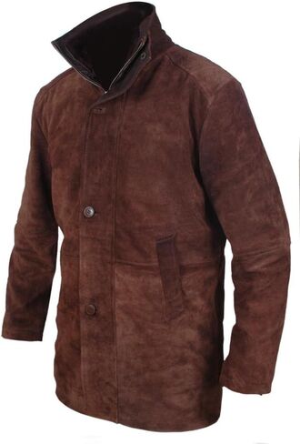 Flesh & Hide F&H Men's Sheriff Walt Longmire Robert Taylor Genuine Leather Coat in Saudi Arabia