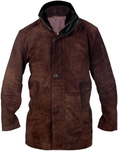 Flesh & Hide F&H Men's Sheriff Walt Longmire Robert Taylor Genuine Leather Coat in Saudi Arabia