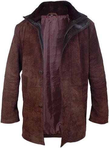 Flesh & Hide F&H Men's Sheriff Walt Longmire Robert Taylor Genuine Leather Coat in Saudi Arabia