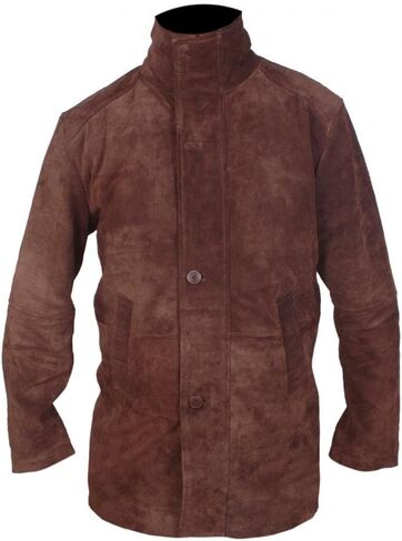 Flesh & Hide F&H Men's Sheriff Walt Longmire Robert Taylor Genuine Leather Coat in Saudi Arabia