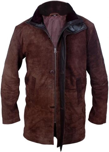 Flesh & Hide F&H Men's Sheriff Walt Longmire Robert Taylor Genuine Leather Coat in Saudi Arabia