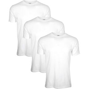 Basic Perspective Men's 100% Cotton Tagless 3-Pack Crew Neck T-Shirt in Saudi Arabia