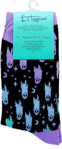 Ectogasm Unisex Witchy Rainbow Ghost Crew Socks in Kuwait
