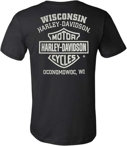 Harley-Davidson Men's Halo Willie G Skull Crew-Neck Short Sleeve T-Shirt - Black in Saudi Arabia