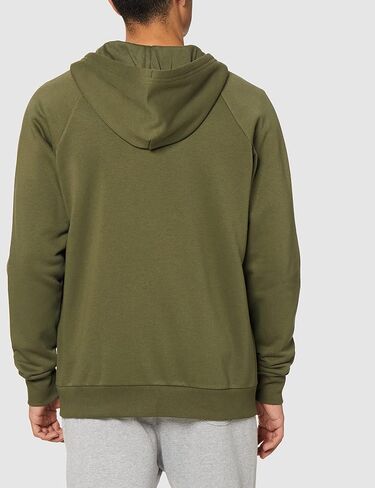 Under Armour Men's UA Rival Cotton Full Zip Hoodie - 1357106-390 - Marine Od Green/Onyx White - M in Kuwait