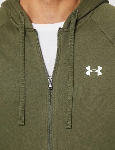 Under Armour Men's UA Rival Cotton Full Zip Hoodie - 1357106-390 - Marine Od Green/Onyx White - M in Kuwait
