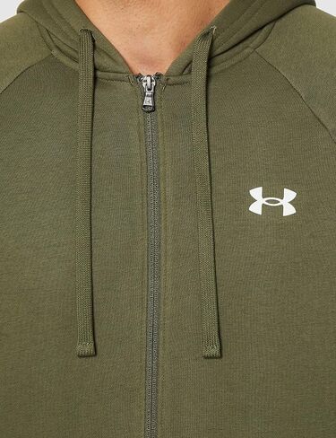 Under Armour Men's UA Rival Cotton Full Zip Hoodie - 1357106-390 - Marine Od Green/Onyx White - M in Kuwait