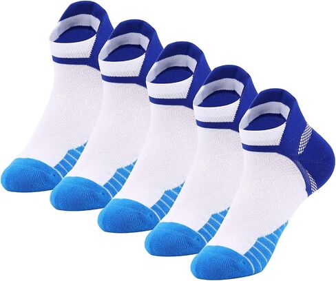 Kodal Copper Infused Running Low Cut Socks No Smell Ankle Tab Support Comfortable Cushion 3 Mixed Color - 5 Pairs in Saudi Arabia
