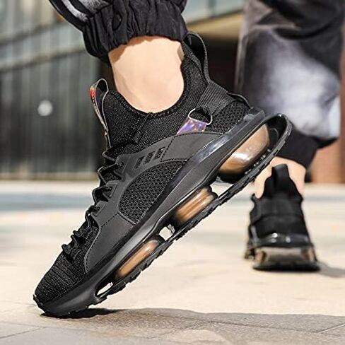 GJUYC Sneakers Shoes for Men Running Shoe Mens Trail Air Fashion Sport Man Athletic Men's Basketball Walking Casual Hiking Male Black White Blue Size Runner Breathable Women Boys Kids in Kuwait