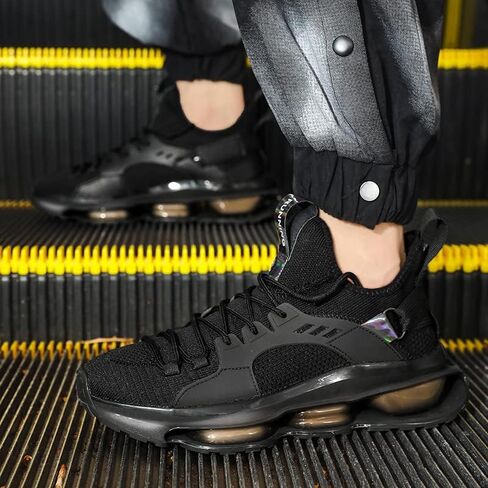 GJUYC Sneakers Shoes for Men Running Shoe Mens Trail Air Fashion Sport Man Athletic Men's Basketball Walking Casual Hiking Male Black White Blue Size Runner Breathable Women Boys Kids in Kuwait