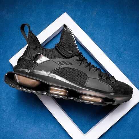 GJUYC Sneakers Shoes for Men Running Shoe Mens Trail Air Fashion Sport Man Athletic Men's Basketball Walking Casual Hiking Male Black White Blue Size Runner Breathable Women Boys Kids in Kuwait