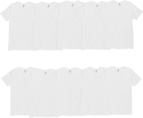 Hanes Mens ComfortSoft White Crewneck Undershirt 10-Pack, 2XL, White in Saudi Arabia