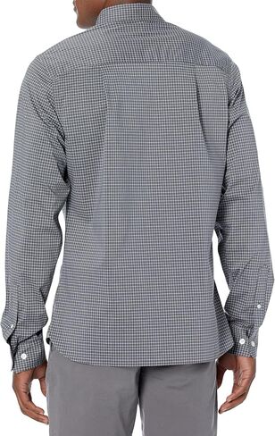 Van Heusen Men's Big and Tall Stain Shield Never Tuck Stretch Pattern Button Down Shirt in Saudi Arabia