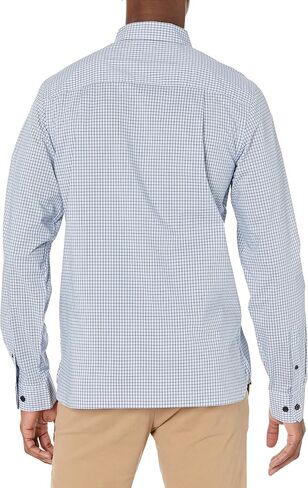 Van Heusen Men's Big and Tall Stain Shield Never Tuck Stretch Pattern Button Down Shirt in Saudi Arabia