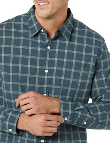 Goodthreads Men's Long-Sleeved Slim-fit Stretch Poplin Shirt (Available in Big & Tall) in Saudi Arabia
