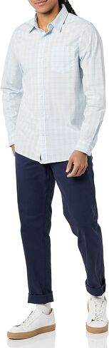 Goodthreads Men's Long-Sleeved Slim-fit Stretch Poplin Shirt (Available in Big & Tall) in Saudi Arabia