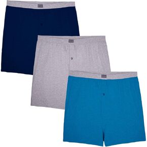 Fruit of the Loom Mens Assorted Knit Boxers 3 Pack, S, Assorted in Saudi Arabia