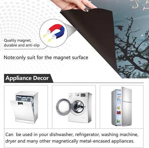 Kigai Happy Halloween Pumpkin Dishwasher Magnet Cover, Kitchen Dish Washer Door Panel Magnetic Sticker Home Appliances Decorative Stickers for Home Kitchen Farmhouse Decor, 23 W x 26 H Inch in Saudi Arabia