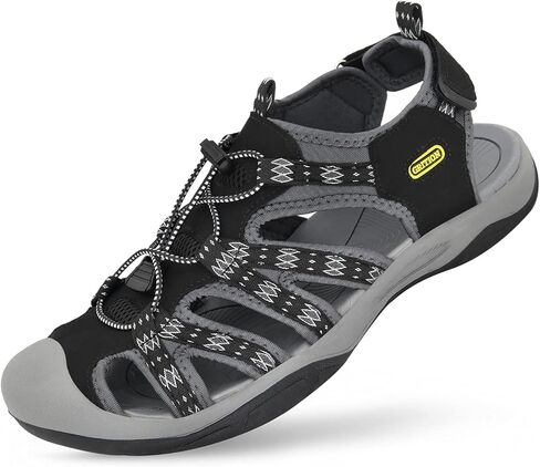 GRITION Mens Closed Toe Hiking Sandals Outdoor, Waterproof Fisherman Athletic Water Sandals for Trekking Walking Sandals Summer Beach in Saudi Arabia