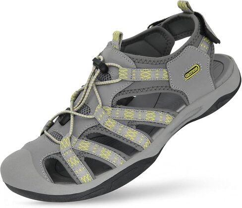 GRITION Mens Closed Toe Hiking Sandals Outdoor, Waterproof Fisherman Athletic Water Sandals for Trekking Walking Sandals Summer Beach in Saudi Arabia