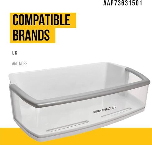 Durable AAP73631501 Door Basket Assembly - Compatible LG Refrigerator Parts - Replaces AP5782456 2758002 PS8748026 - Has a Clear Front Insert - Made of Sturdy Materials in Saudi Arabia