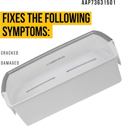 Durable AAP73631501 Door Basket Assembly - Compatible LG Refrigerator Parts - Replaces AP5782456 2758002 PS8748026 - Has a Clear Front Insert - Made of Sturdy Materials in Saudi Arabia