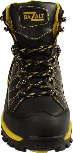 Bazalt Men's Mpm9122 Lace-up Black with Yellow Water and Frost Proof Leather Outdoor Boots Footwear in Saudi Arabia