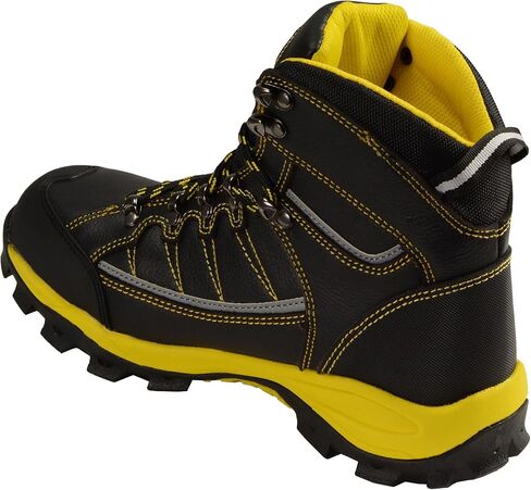 Bazalt Men's Mpm9122 Lace-up Black with Yellow Water and Frost Proof Leather Outdoor Boots Footwear in Saudi Arabia