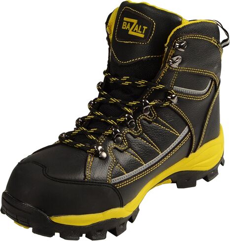 Bazalt Men's Mpm9122 Lace-up Black with Yellow Water and Frost Proof Leather Outdoor Boots Footwear in Saudi Arabia