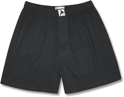 Biagio Mens Solid BLACK Color BOXER 100% Knit Cotton Shorts in Saudi Arabia