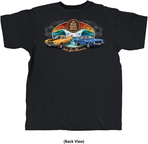 OLD GUYS RULE Men's Graphic T-Shirt, Muscle Cars Funny Novelty Tee for Car Enthusiast, Hot Rod, Racing in Saudi Arabia
