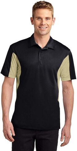 SPORT-TEK Men's Side Blocked Micropique Sport Wick Polo in Saudi Arabia